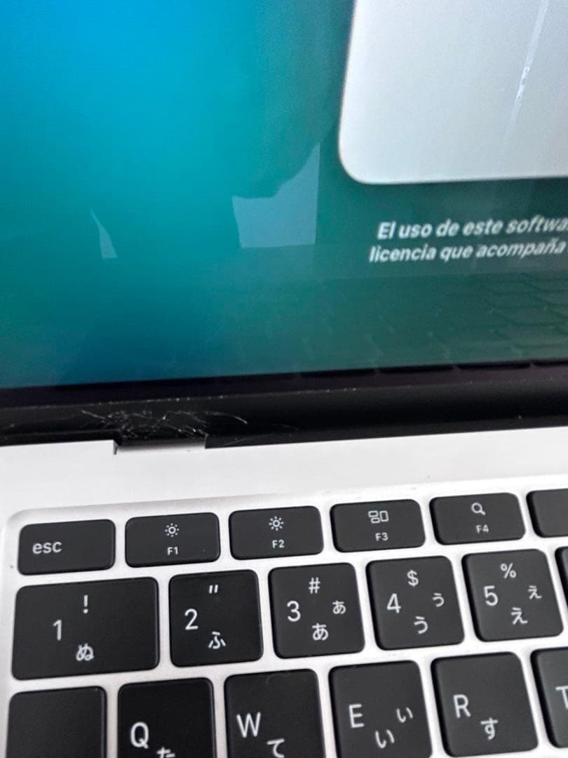 MacBook Air M1 512GB 8GB ベゼル割れ 箱あり 動作良好