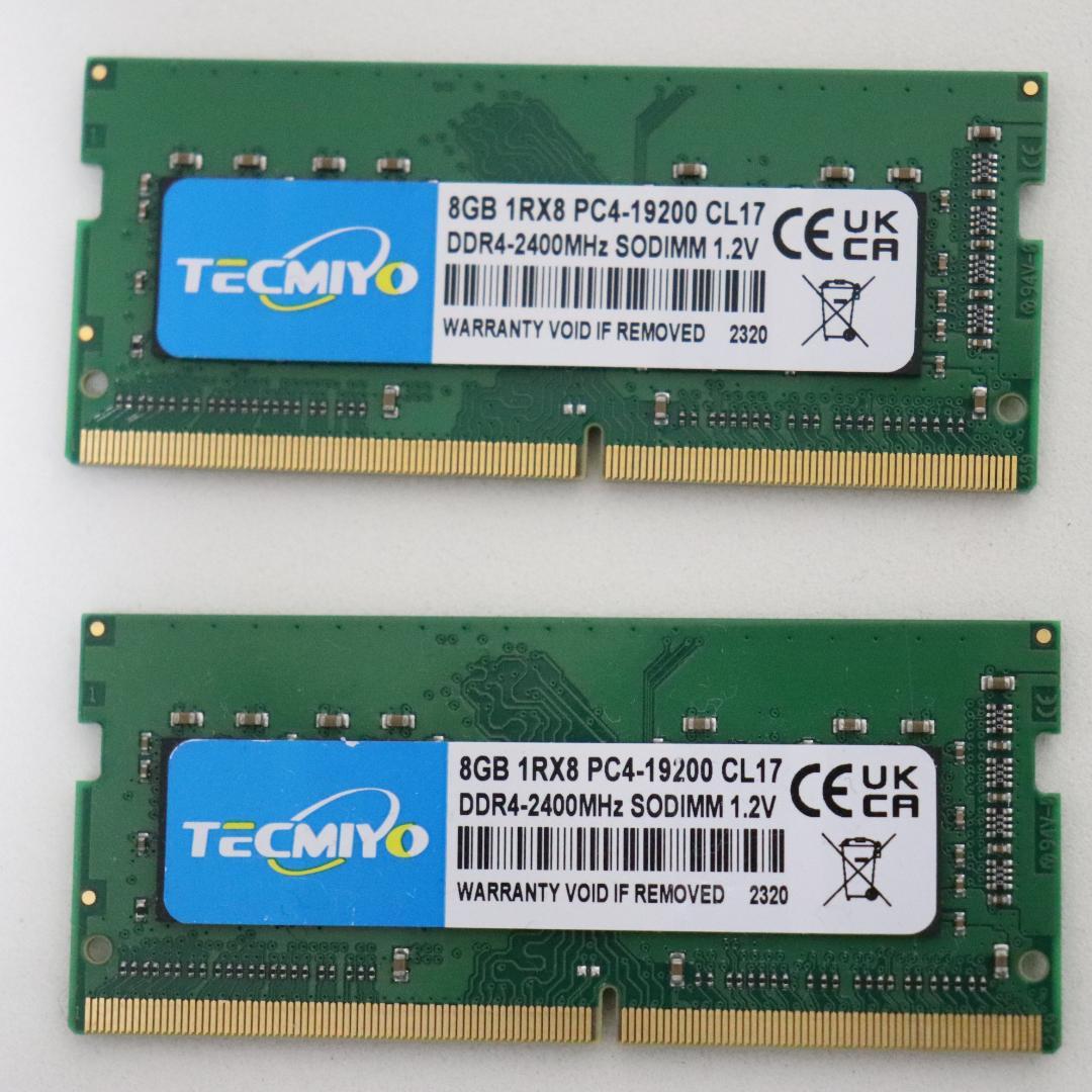 【中古品】TECMIYO 8GB DDR4-2400MHz 2枚セット 16GB
