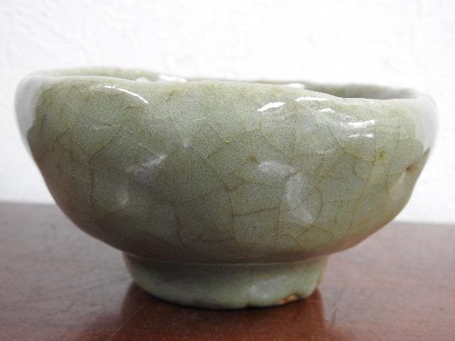 七官青磁茶碗　523ｇ　保存箱　Ｍ887