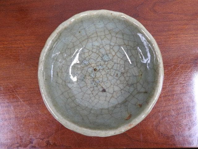 七官青磁茶碗　523ｇ　保存箱　Ｍ887