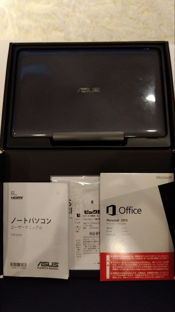 ASUS Windows 2in1タブレットPC　T100TA-DK532GS