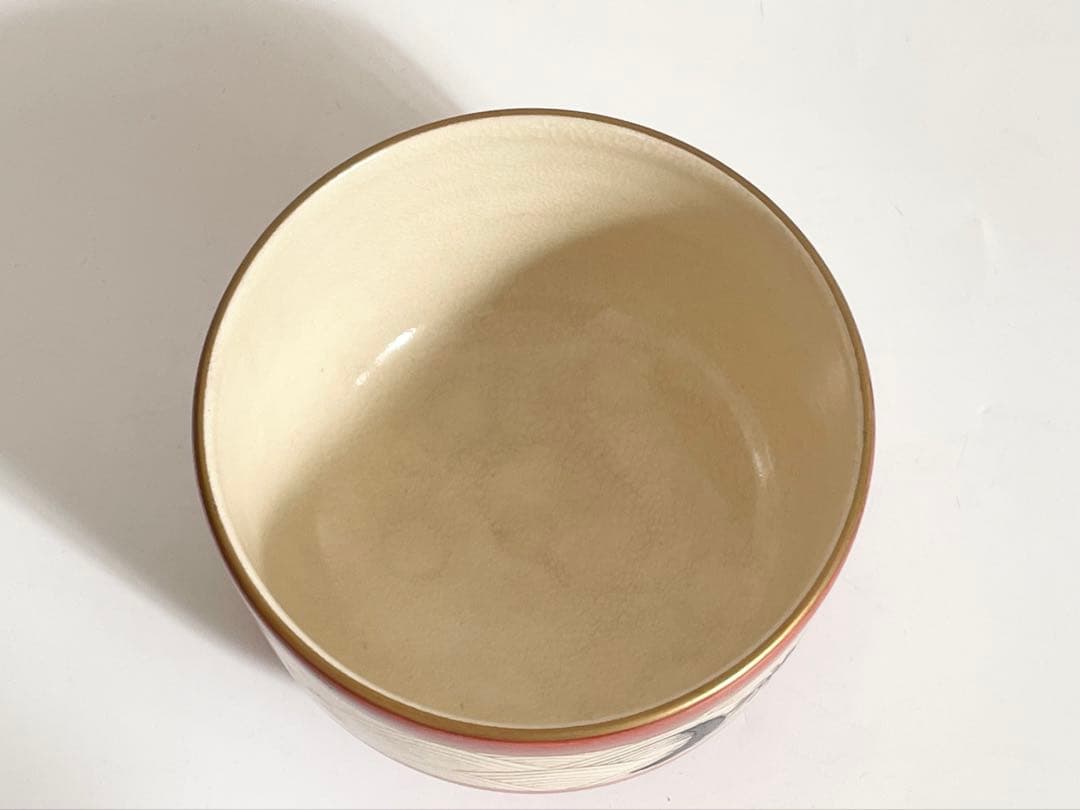 京焼　瑞雲　青海波　茶碗　箱なし　抹茶茶碗