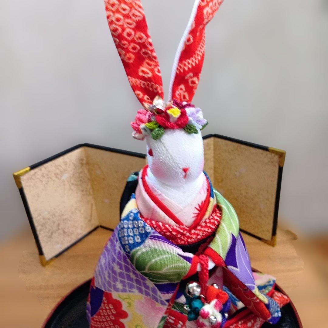 ちりめん細工うさぎさんのお出かけ