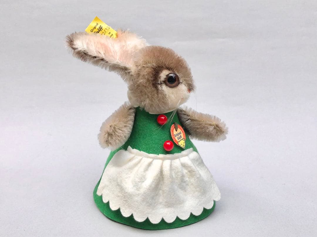 Steiff　ウサギのギフトカバー　Betthupferlhase　緑オールID