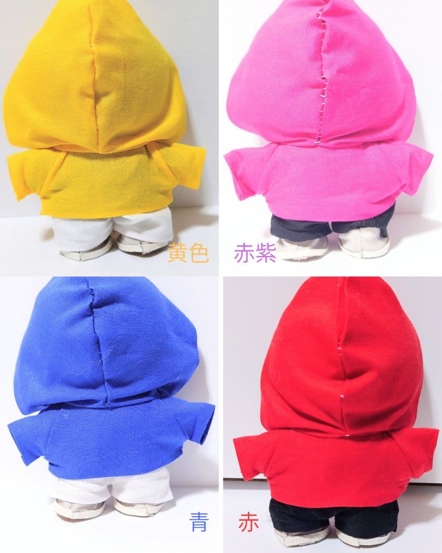 即購入可 ぬい服 にじさんじポージングぬいサイズ 12cm パーカー4色セット