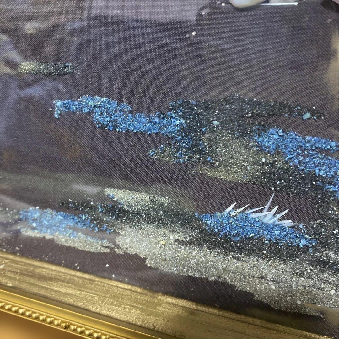 【増田良仙作】夫婦孔雀の貝工芸品　能登　増穂ヶ浦　横約98㌢縦約44㌢厚さ約5㌢