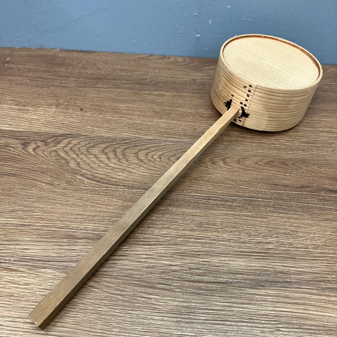 B-5 伝統工芸 曲げわっぱ 柄杓（ひしゃく） 木製 茶道具 菓子器