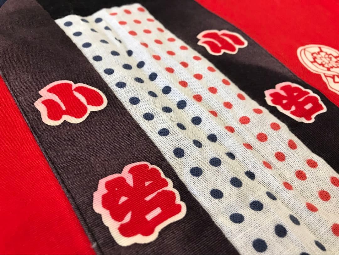❋ お祭り 法被 鉢巻 タペストリー 敷物 クロス 作家様 一点物 ❋ 古布