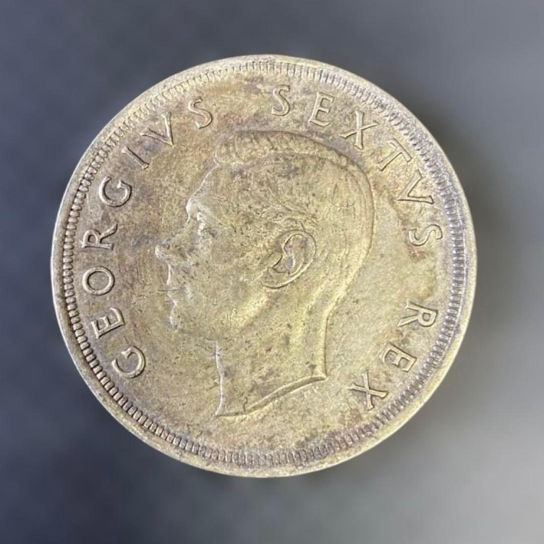 南アフリカ 1952年 5シリング 銀貨　設立300周年記念デザイン