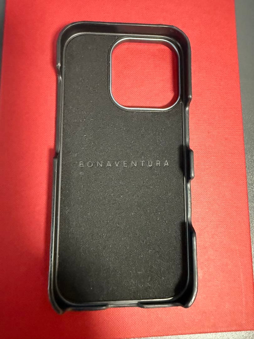 BONAVENTURA iPhone16pro レザーケース　ブラック