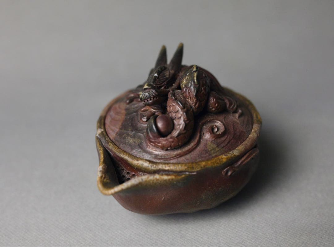 備前焼 龍細工 宝瓶 煎茶器 湯冷まし 七点