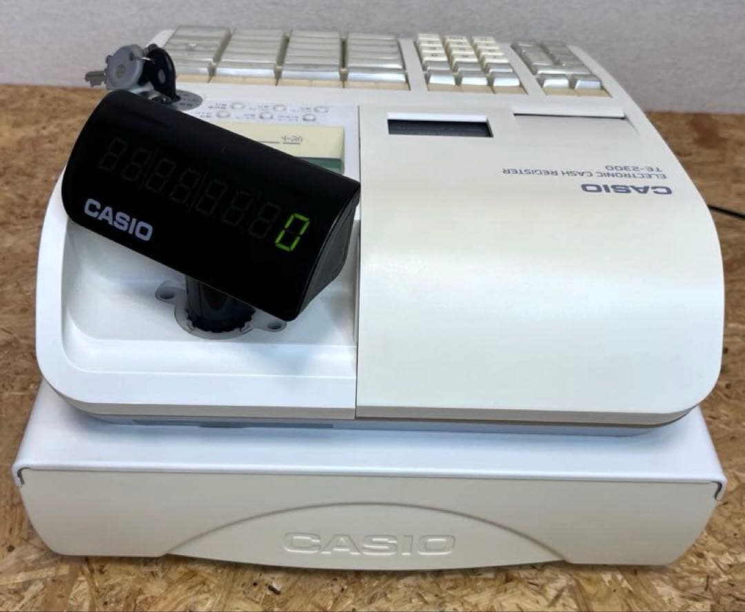 [送料無料　美品]CASIO TE-2300 電子レジスター 15部門 説明書付