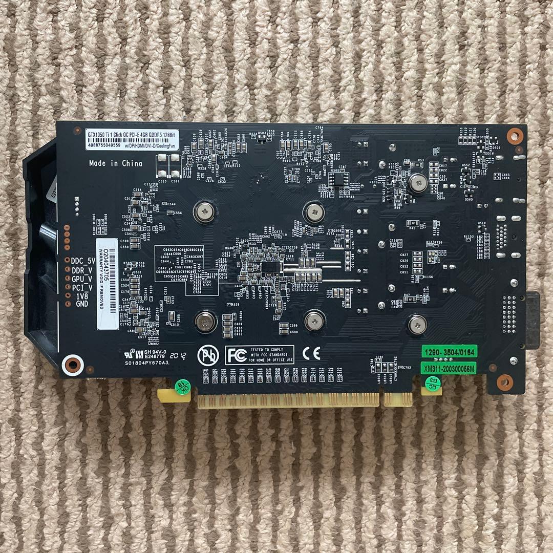玄人志向　GTX 1050 Ti 1 Click OC 4GB GDDR5