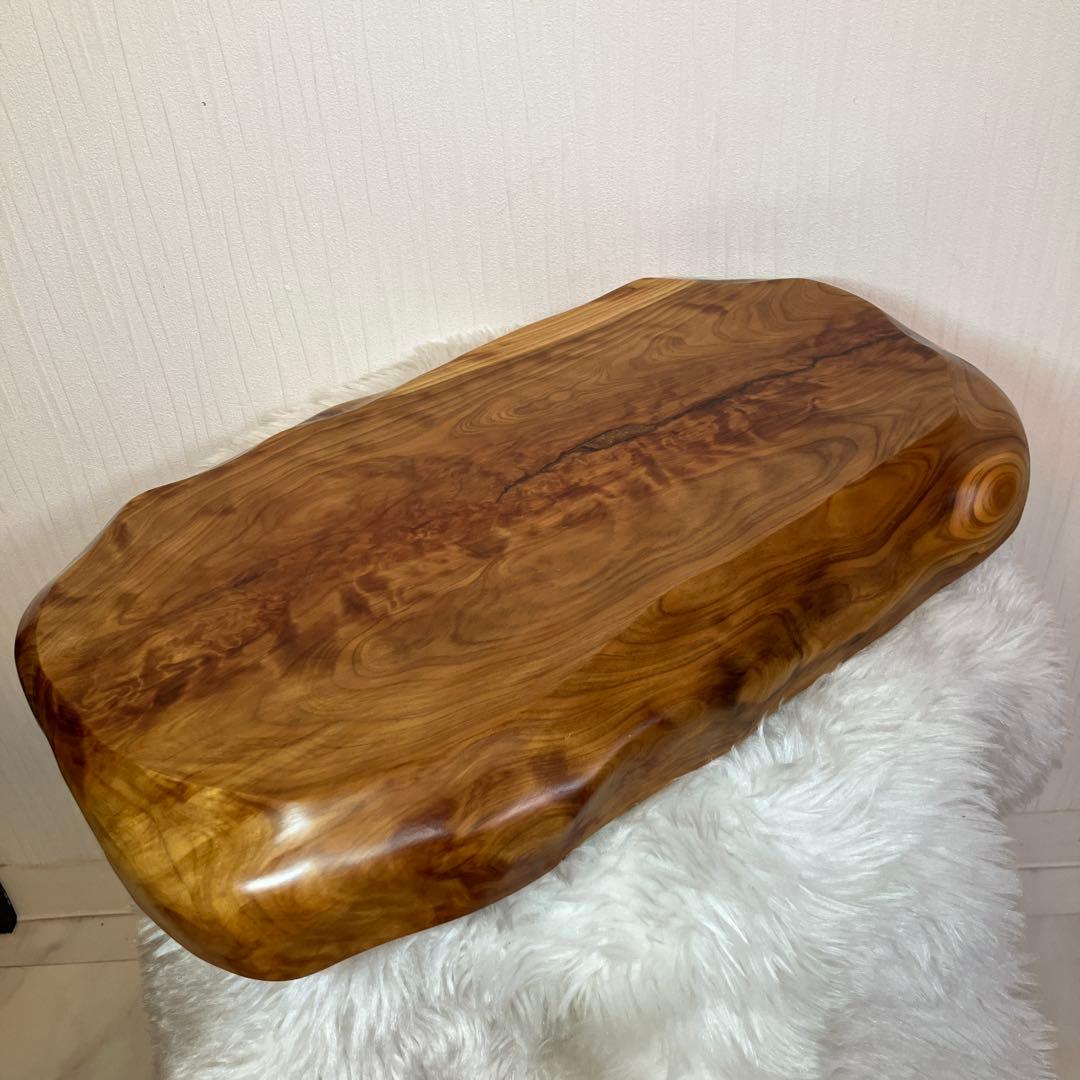 【本日限定】希少品　屋久杉飾り台　一枚板　置台　屋久杉　工芸品　世界遺産　花台