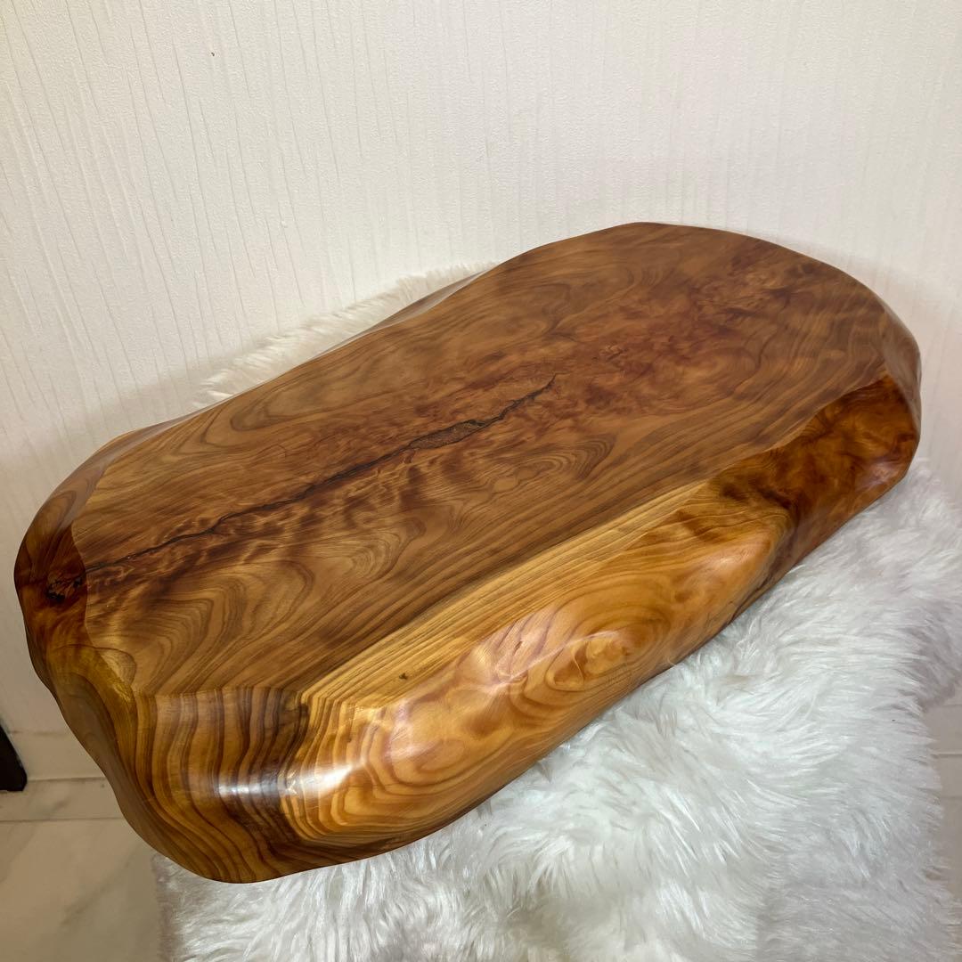 【本日限定】希少品　屋久杉飾り台　一枚板　置台　屋久杉　工芸品　世界遺産　花台
