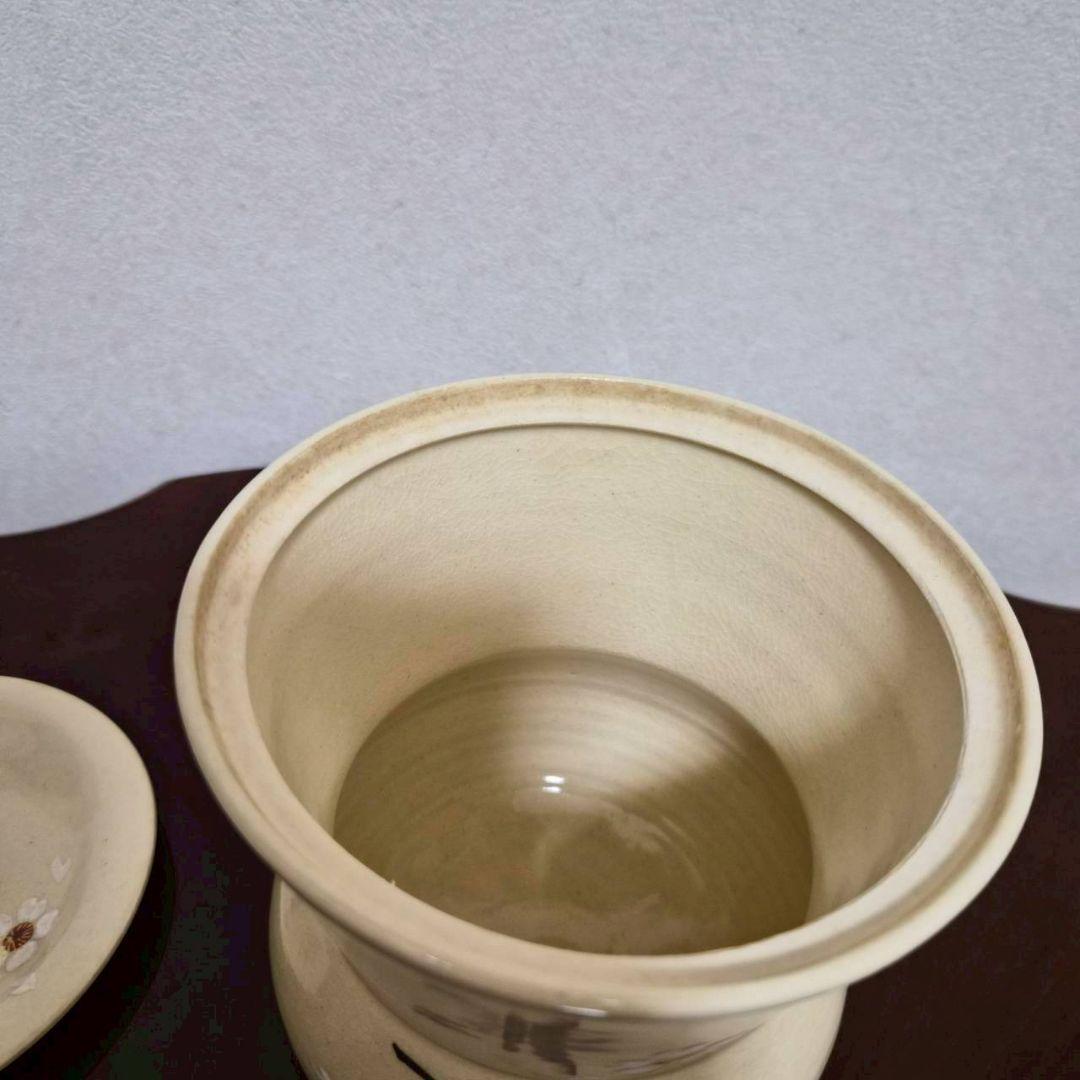 【仁清】作 水指 京焼 茶道具　桜　紅葉　仁清作