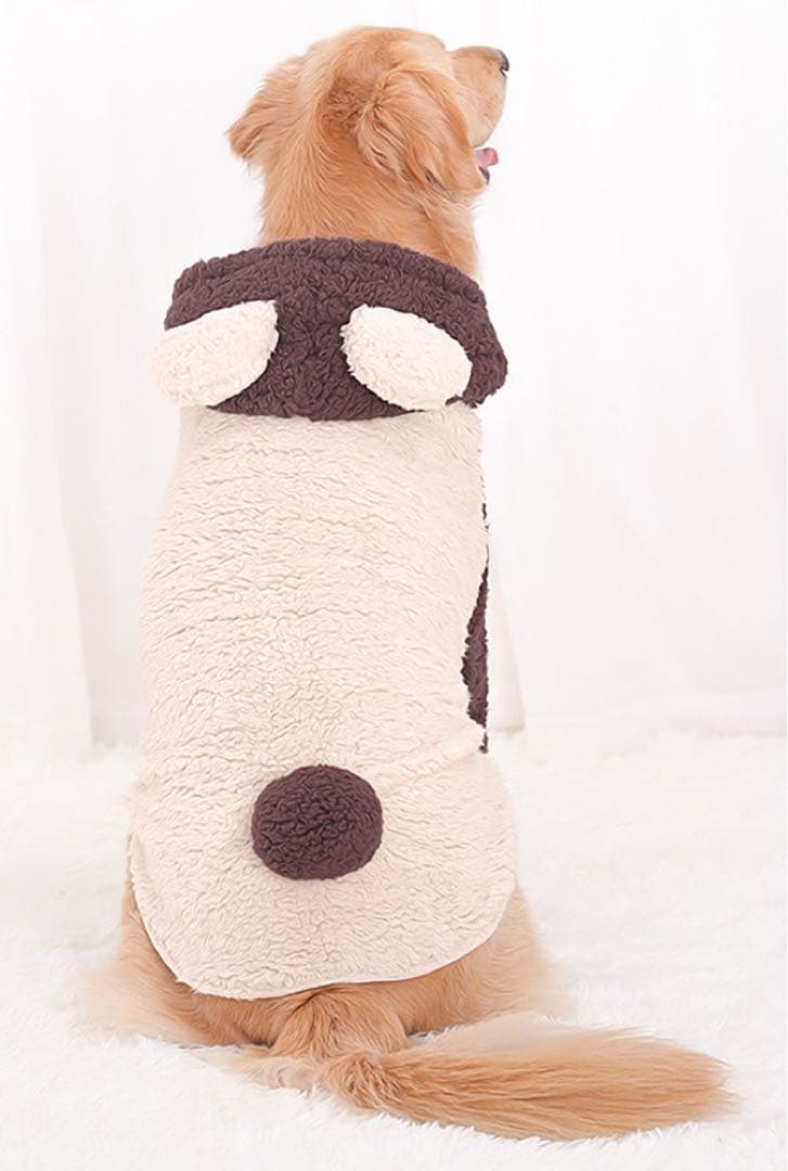 ペット犬服 冬用 柴犬 秋田犬 中型 大型犬用 綿服 スウェット 帽子付　6XL