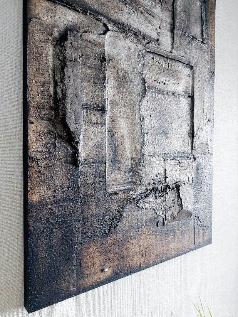 テクスチャーアート★≒60×42×3㎝　　抽象画　 現代アート　インテリア　絵画
