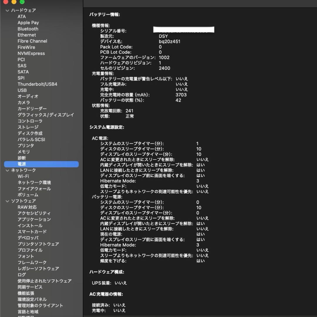 MacBook Pro 2020 13インチ 16GB/256GB