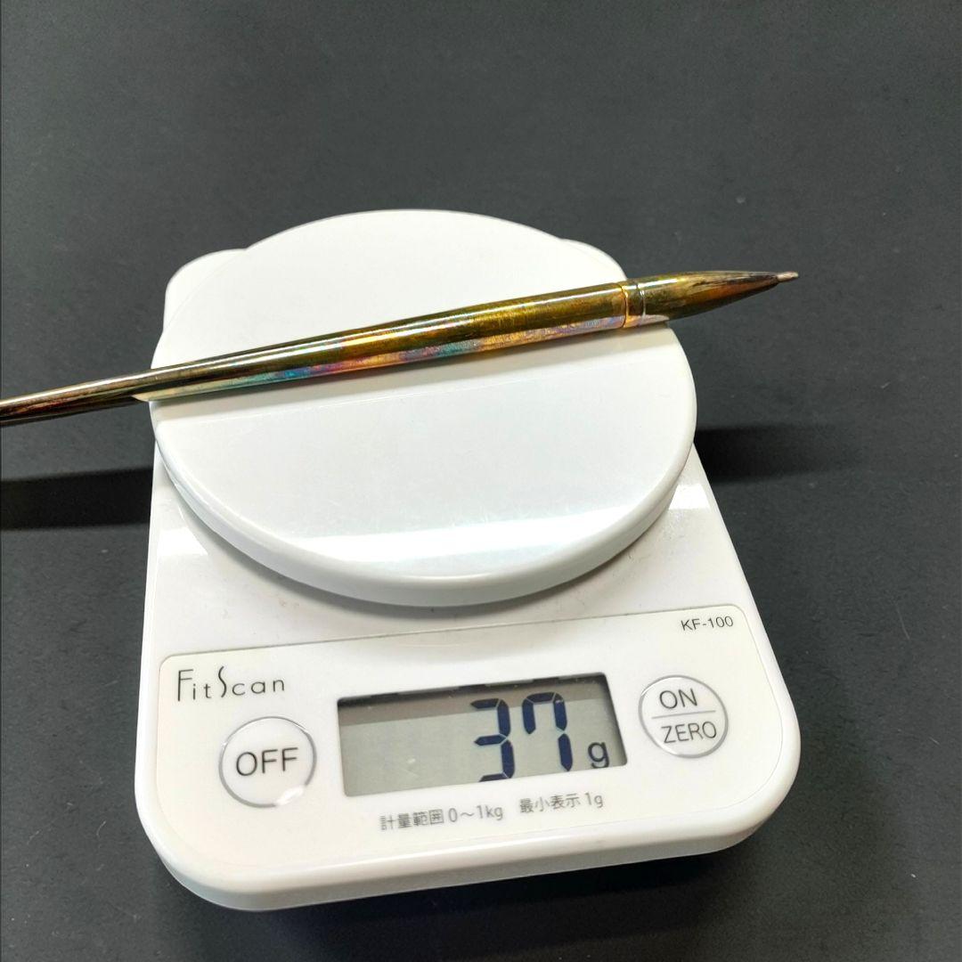 重厚390g ヴィンテージ ペン立て ゴールド 真鍮調 デスクセット 筆記具