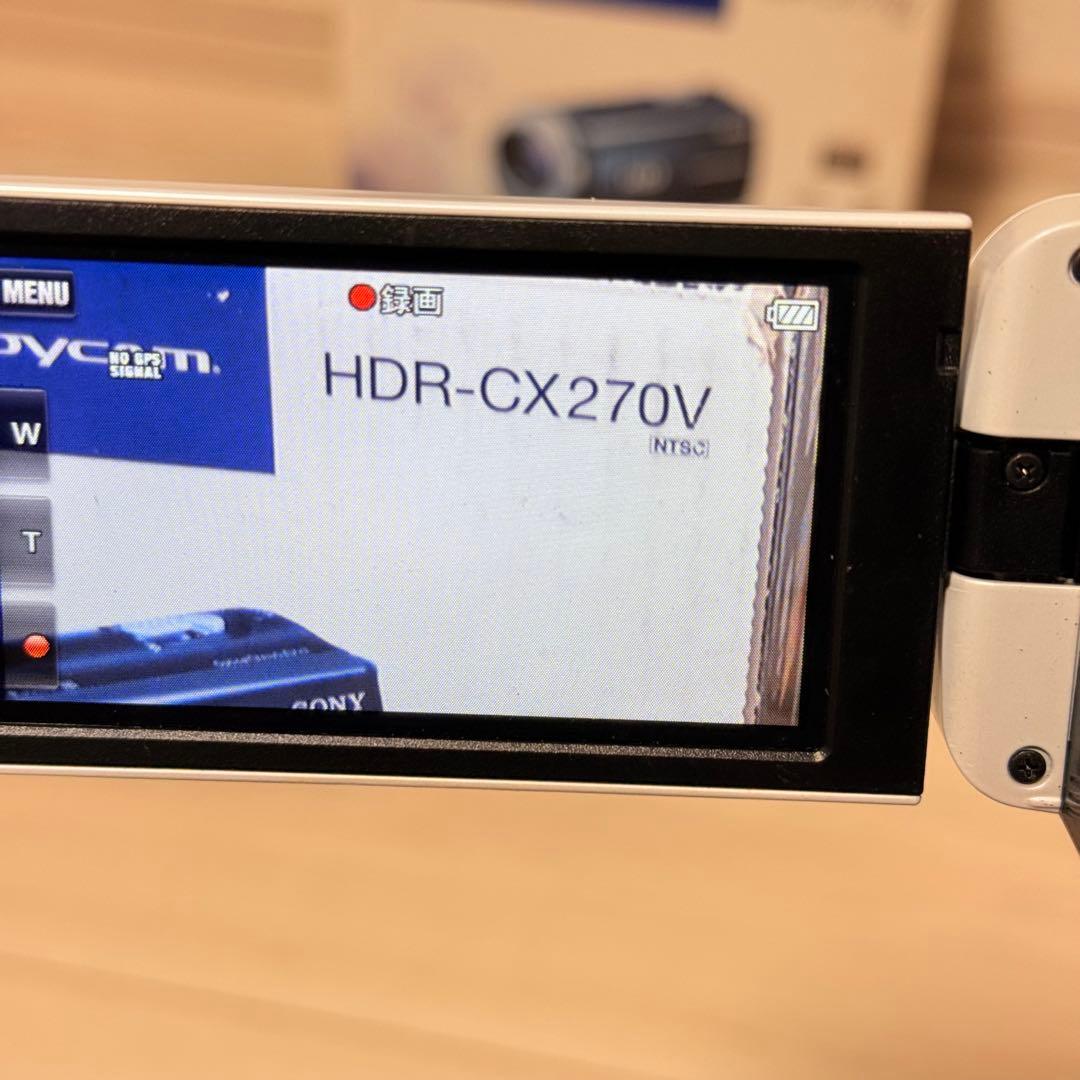 美品　SONY HDR-CX270V ホワイト ビデオカメラ