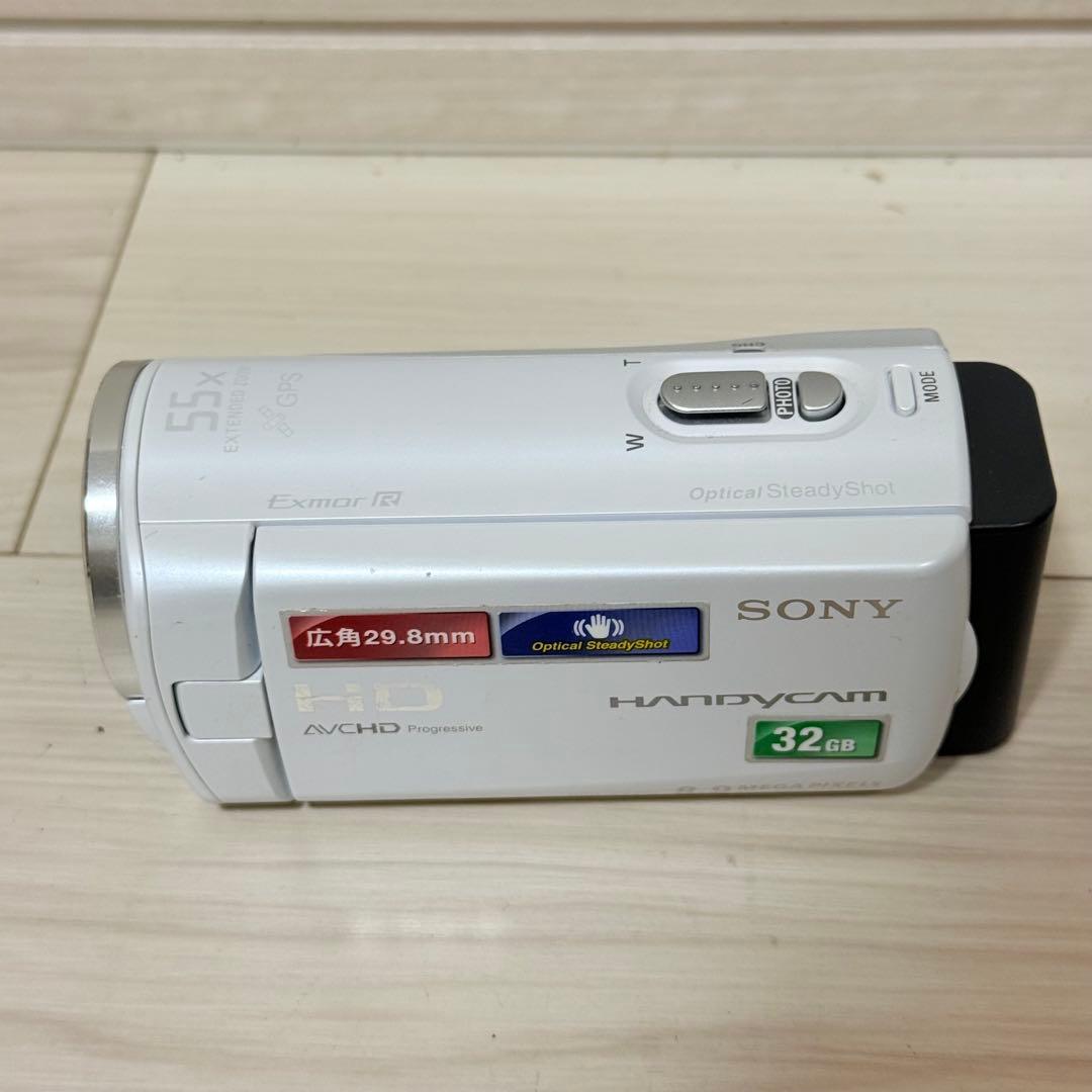 美品　SONY HDR-CX270V ホワイト ビデオカメラ