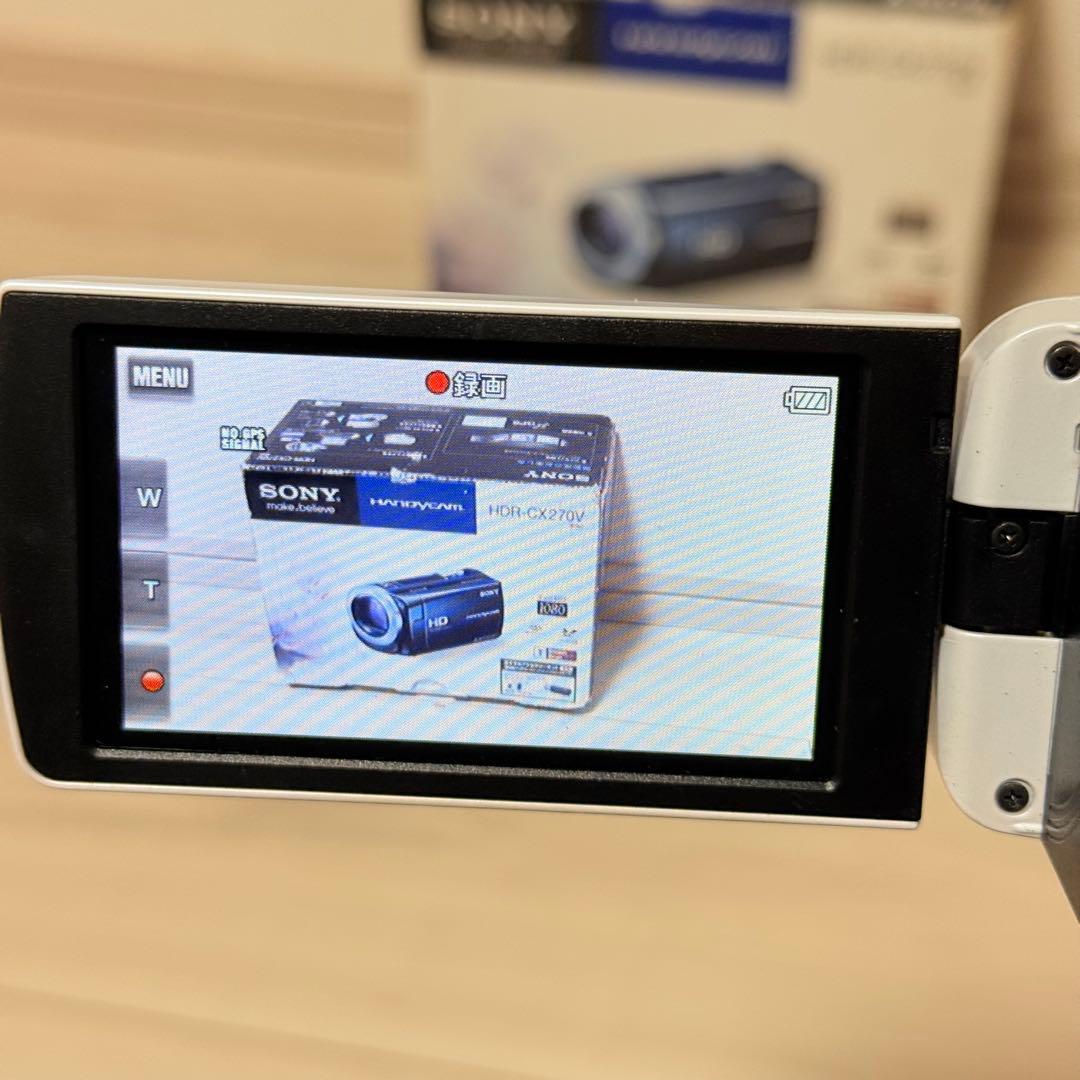 美品　SONY HDR-CX270V ホワイト ビデオカメラ