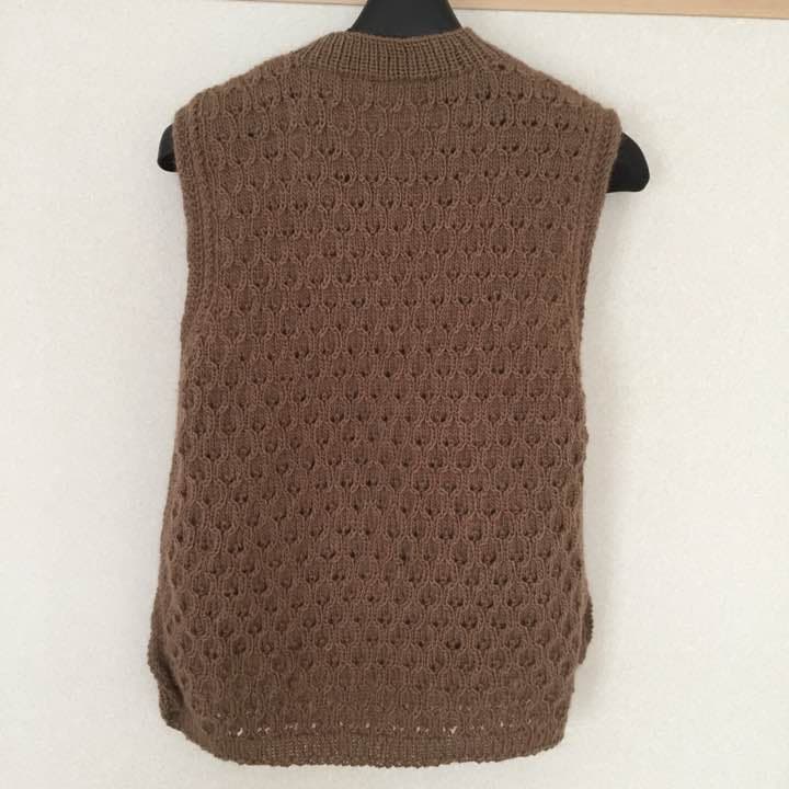 ニットベスト ハンドメイド 手編み
