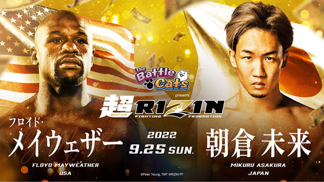 超 RIZIN 38 関係者席 招待 チケット 朝倉未来 メイウェザー 使用済み