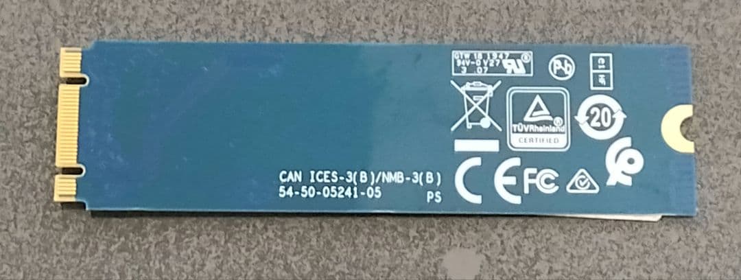 【動作確認済】ウエスタンデジタル NVMe M.2 SSD 512GB