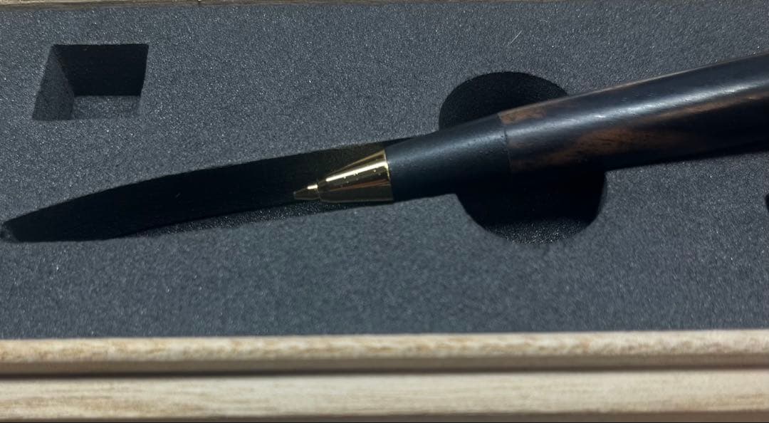 あ*く様 野原工芸　超特上黒柿孔雀杢　旧型シャーペン　0.5mm