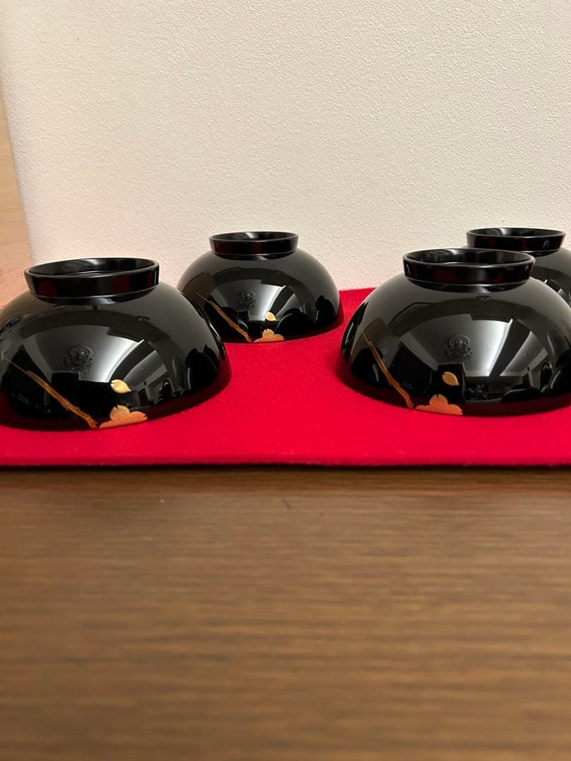 輪島塗　桜蒔絵　煮物椀五客