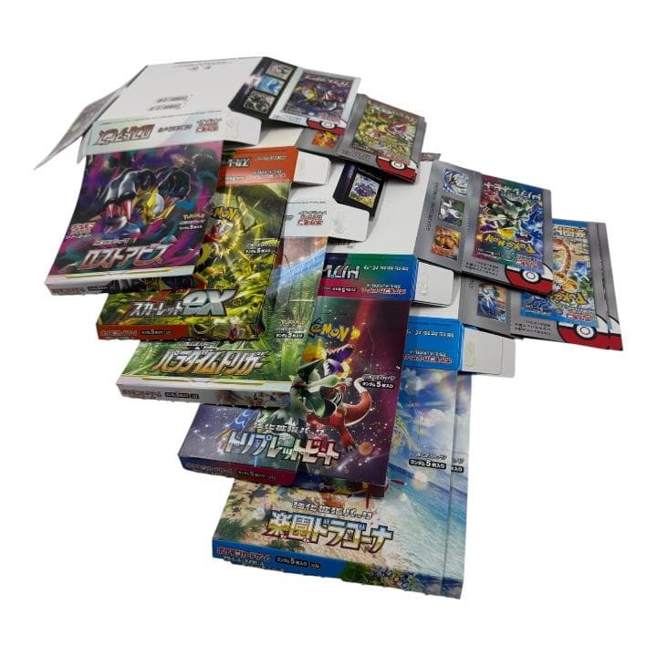 ポケモンカード 空箱のみ 115箱分 151、ロストアビス他　ペリペリ無し