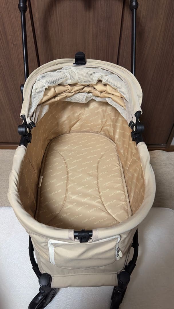 ベージュ ペットカート 軽量 7.95kg
