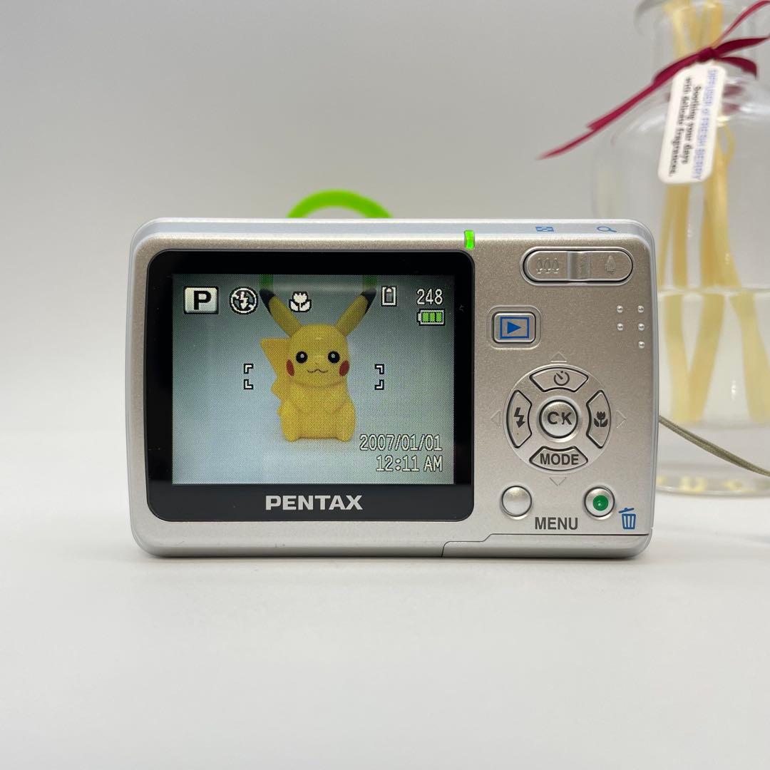 美品✨PENTAX Optio E40✨動作確認済 スマホ転送OK 単三電池♪