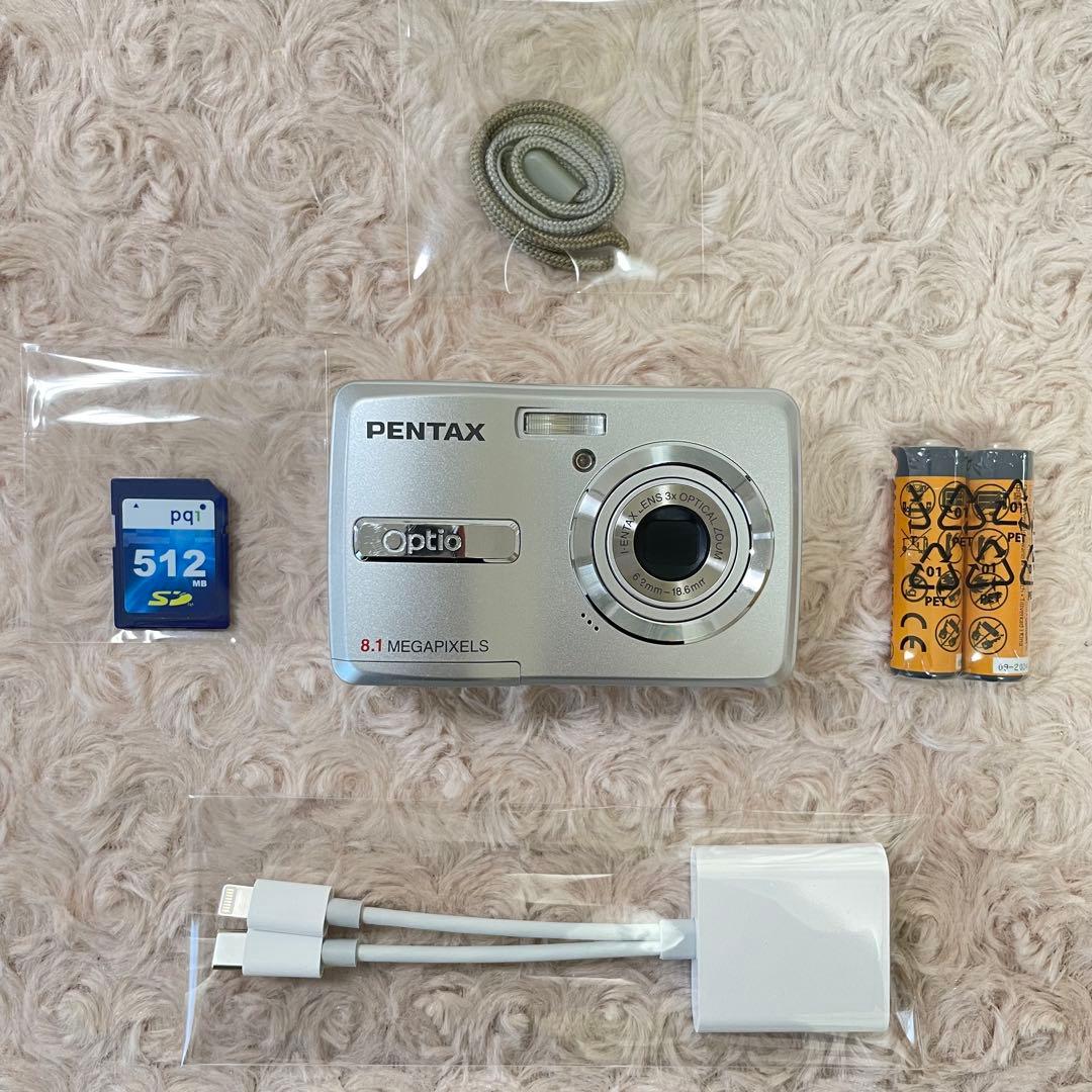 美品✨PENTAX Optio E40✨動作確認済 スマホ転送OK 単三電池♪
