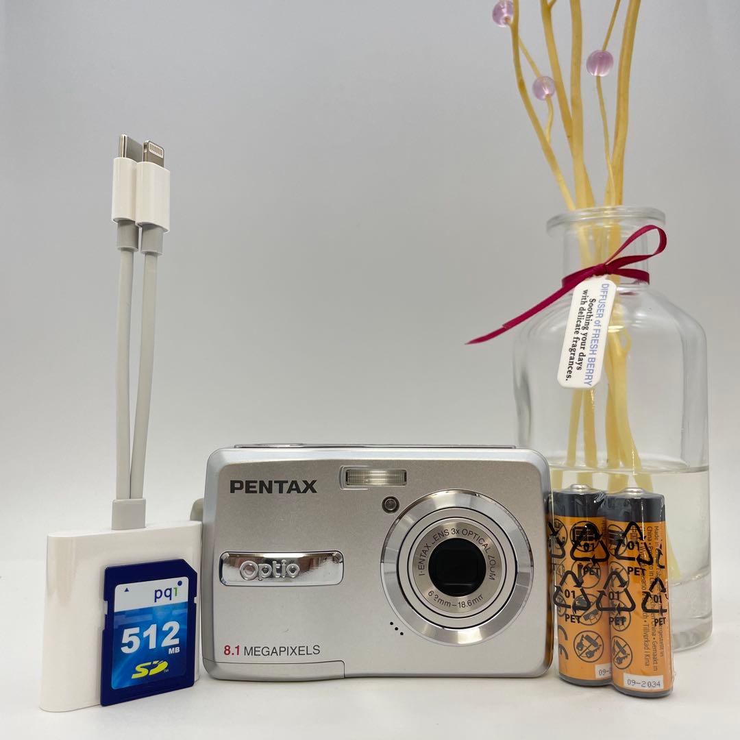 美品✨PENTAX Optio E40✨動作確認済 スマホ転送OK 単三電池♪
