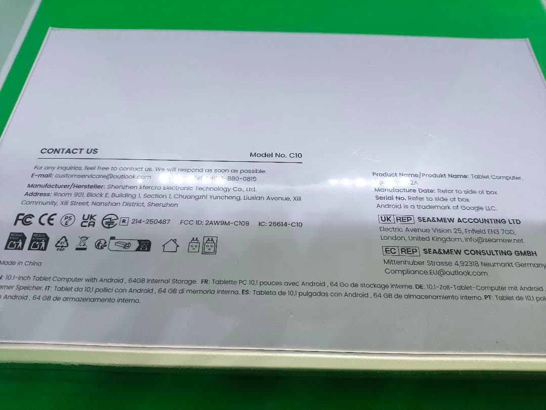 FUNSEDY タブレット 10インチ wi-fiモデル ホワイト