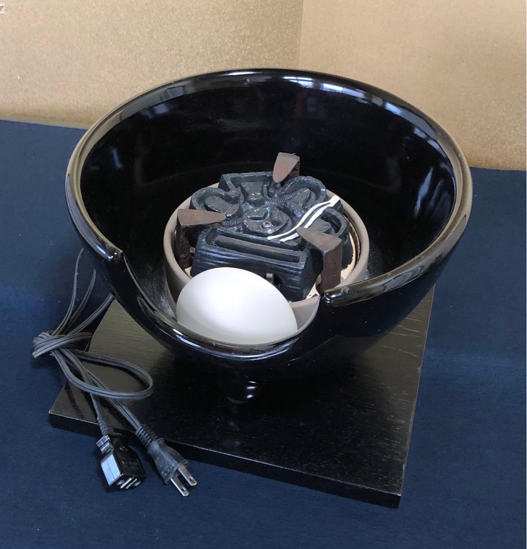 《R》野々田式 黒真塗 風炉型電熱器 小板付 元箱 ① 1f