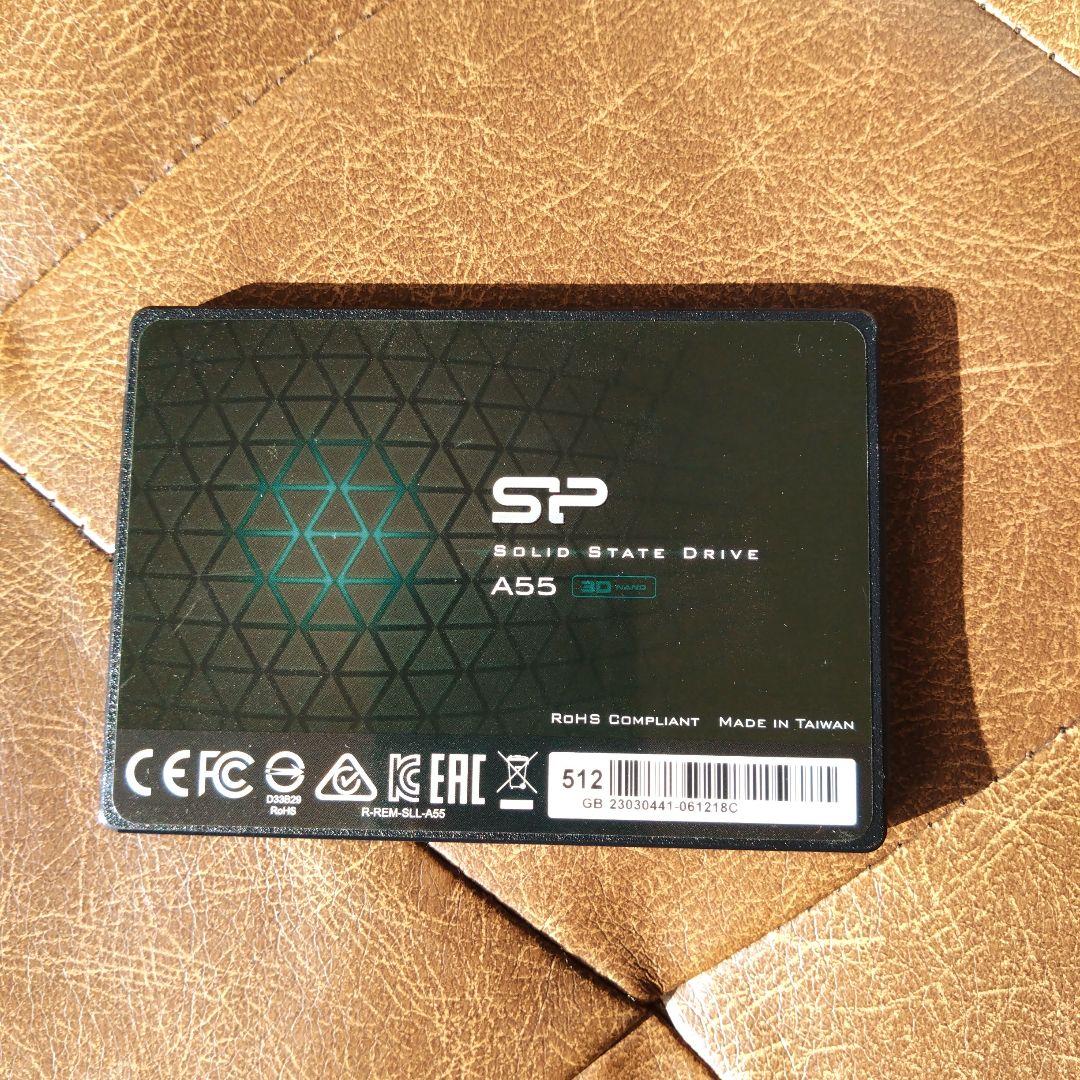 シリコンパワー製 A55 512GB SSD