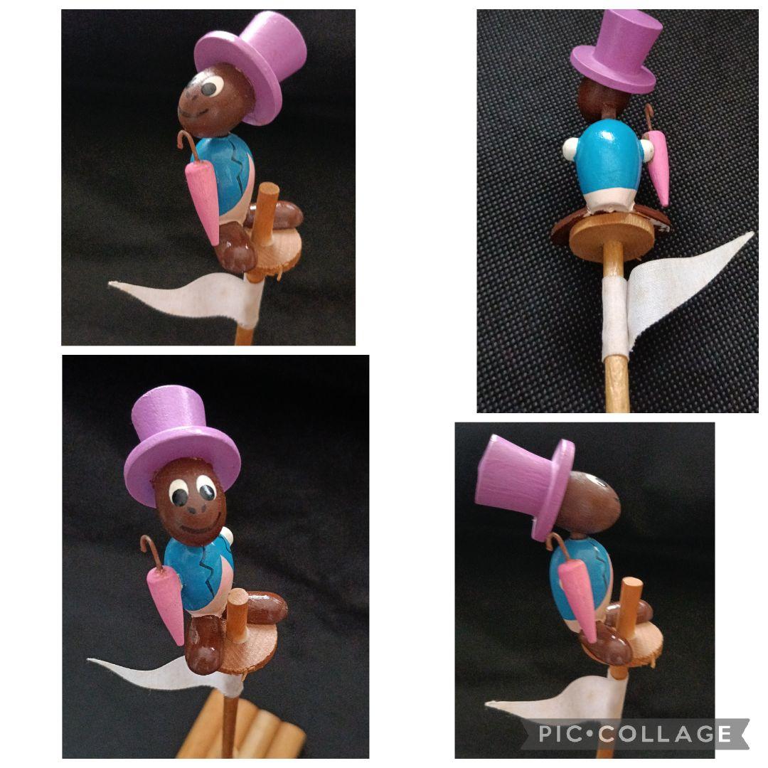 ピノキオ　置物　こけし　DISNEY 　レトロ　　 ヴィンテージ　木製人形