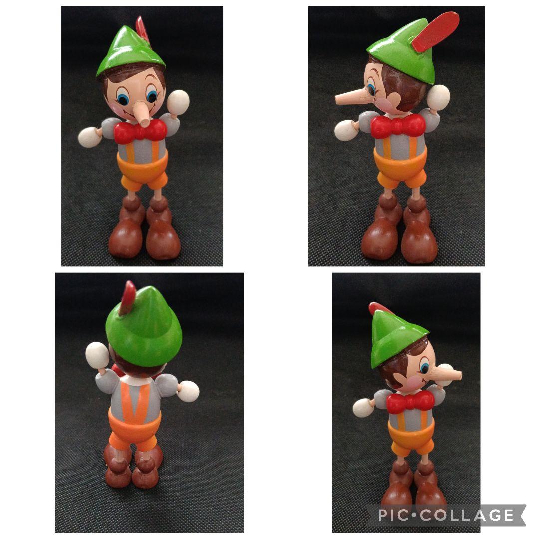 ピノキオ　置物　こけし　DISNEY 　レトロ　　 ヴィンテージ　木製人形