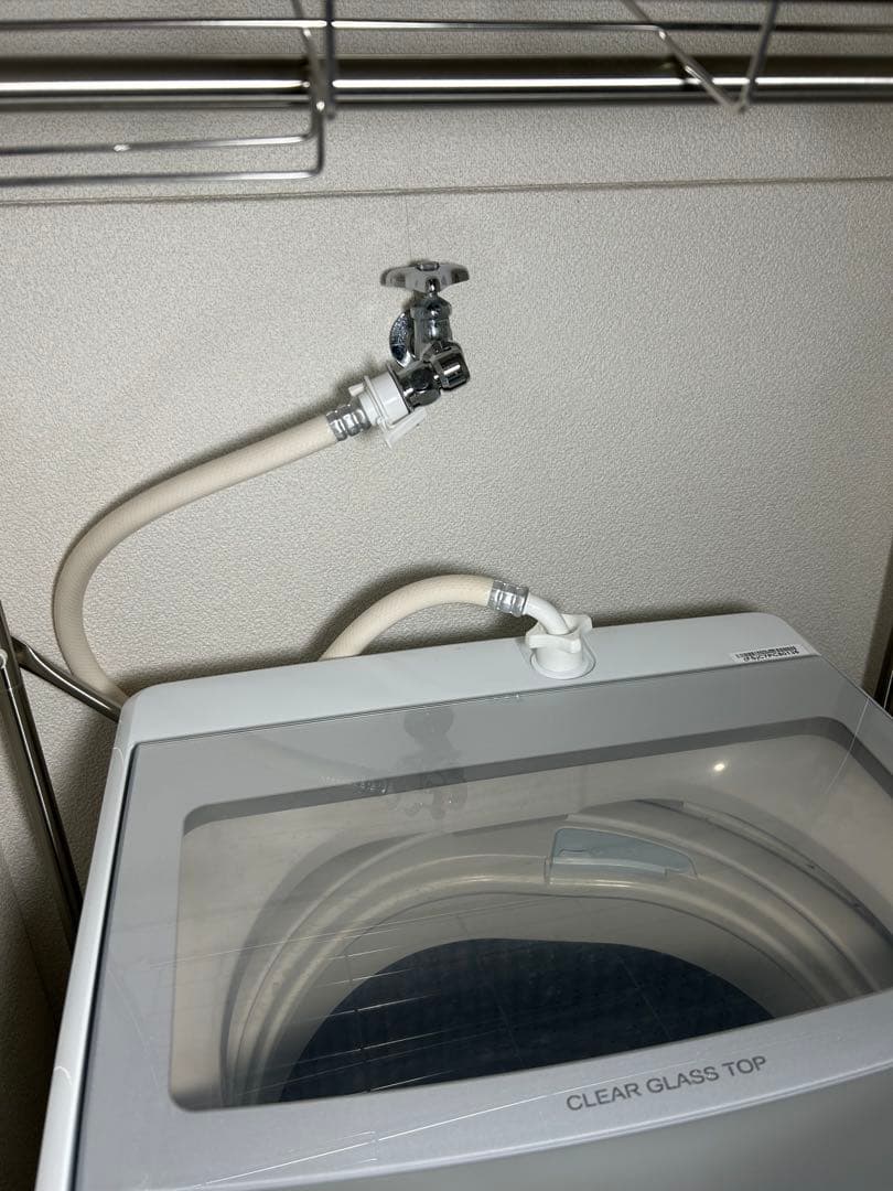 AQUA全自動洗濯機AQW-S6PBK 使用期間2年！傷なし！洗濯機ラック付き！