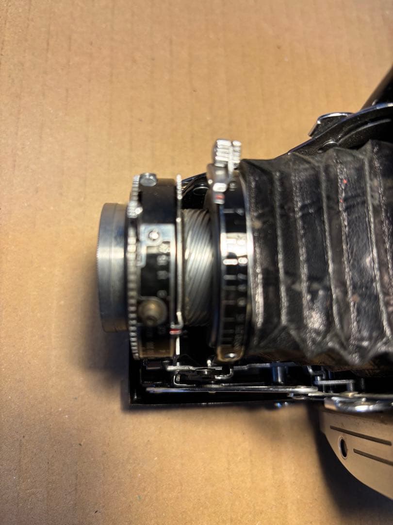 レトロ アンティーク カメラ 小西六 西田光学　PEARLⅡ蛇腹革ケ-ス付希少