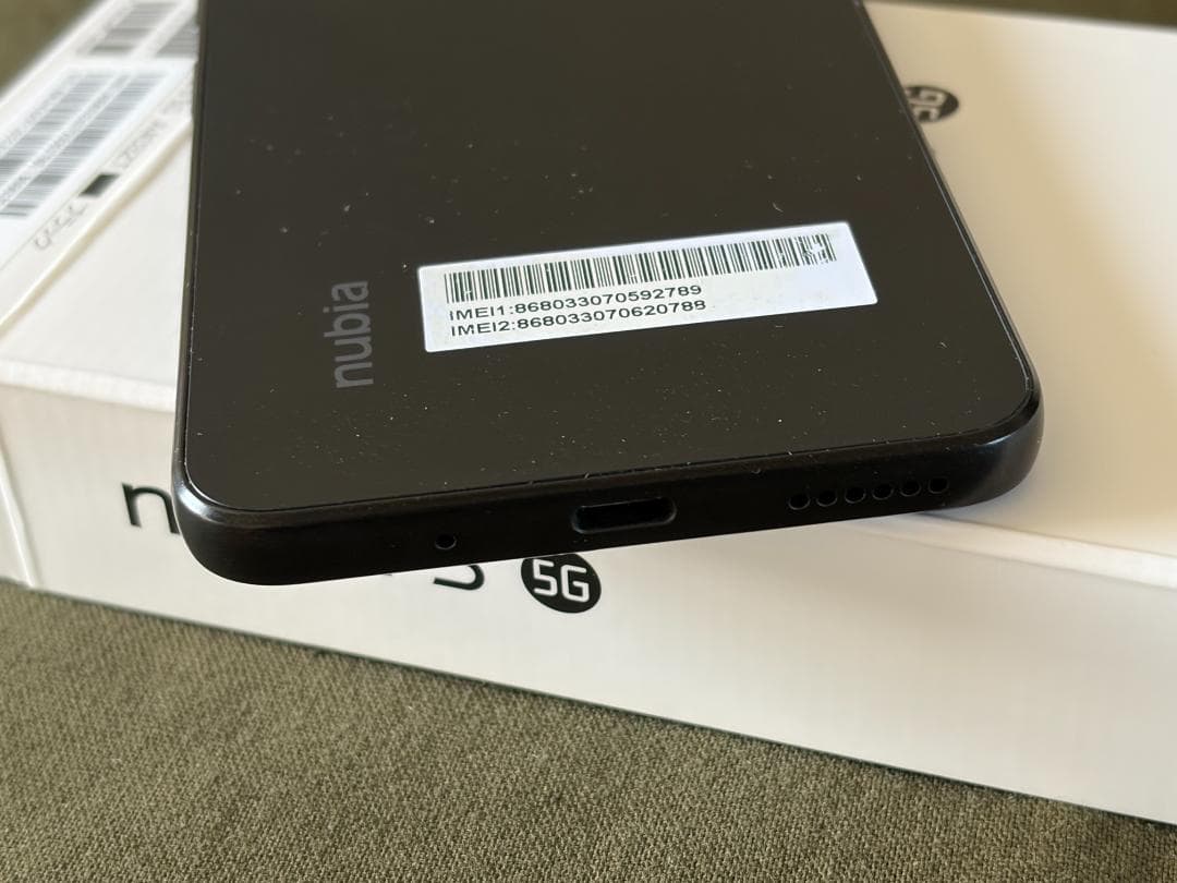 nubia S 5G　128GB　ブラック　SIMフリー　A403ZT　極美品