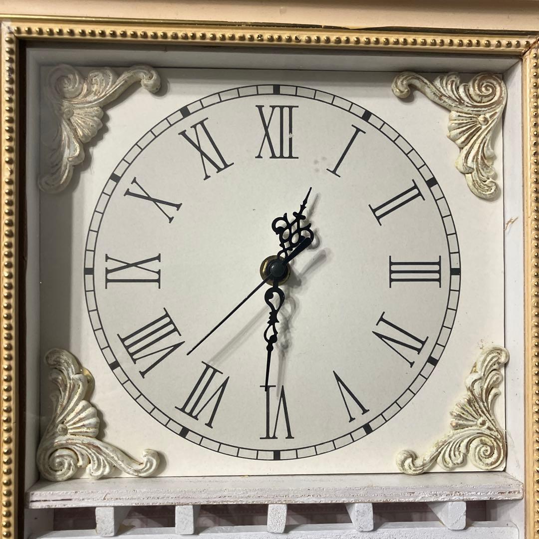 値下げしました！ロココ調　壁掛け時計　木製フレーム　アンティーク