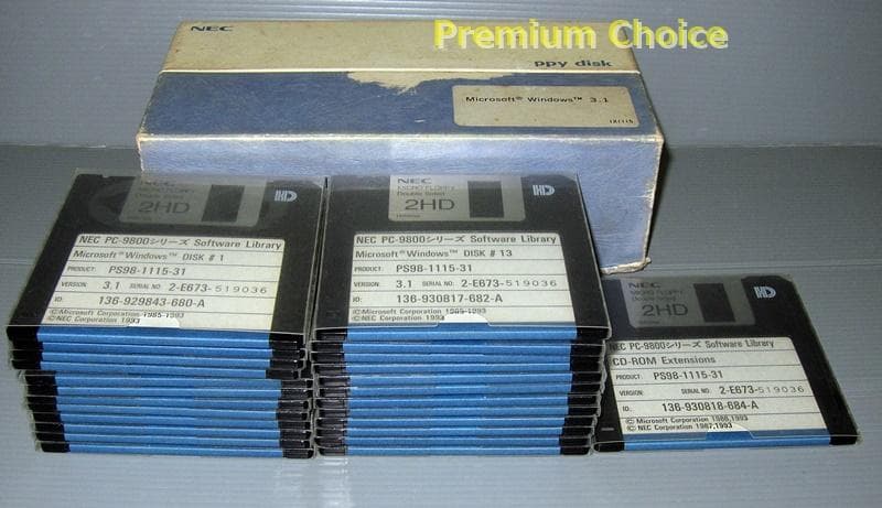 NEC PS98-1115-31 PC-98用 Windows 3.1 25枚組
