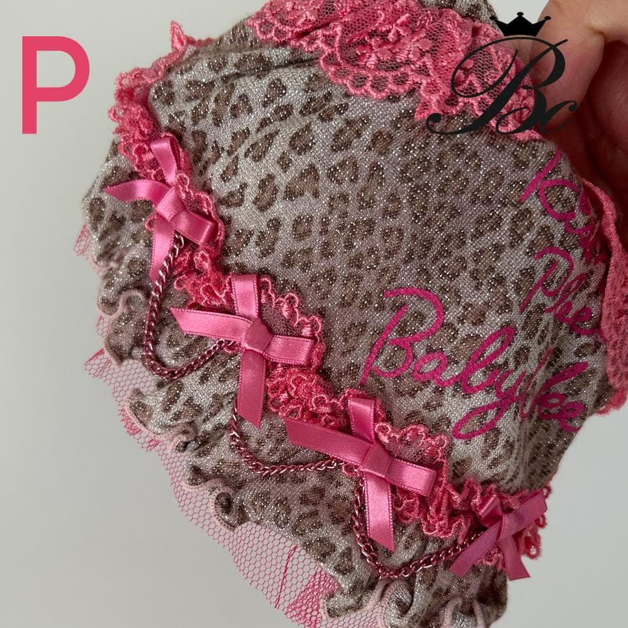 BABY CAKE ラメレオパード柄レースキャミワンピ Pサイズ タグ付き未使用