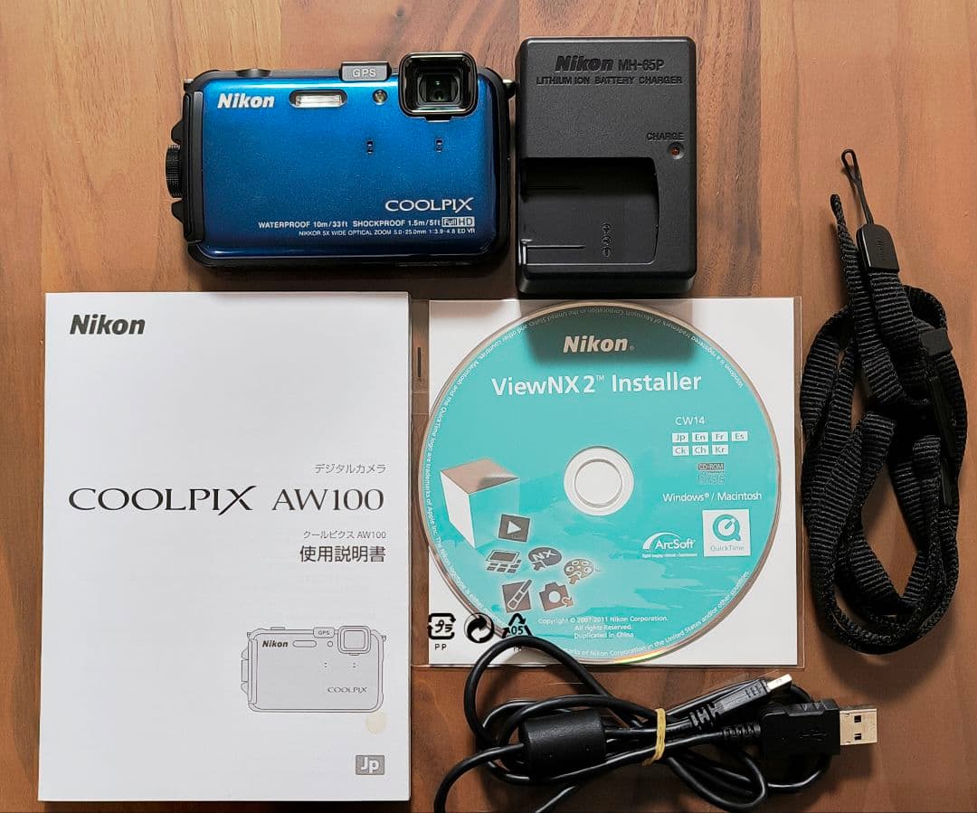 【美品】Nikon COOLPIX AW100 動作確認済み 防水カメラ