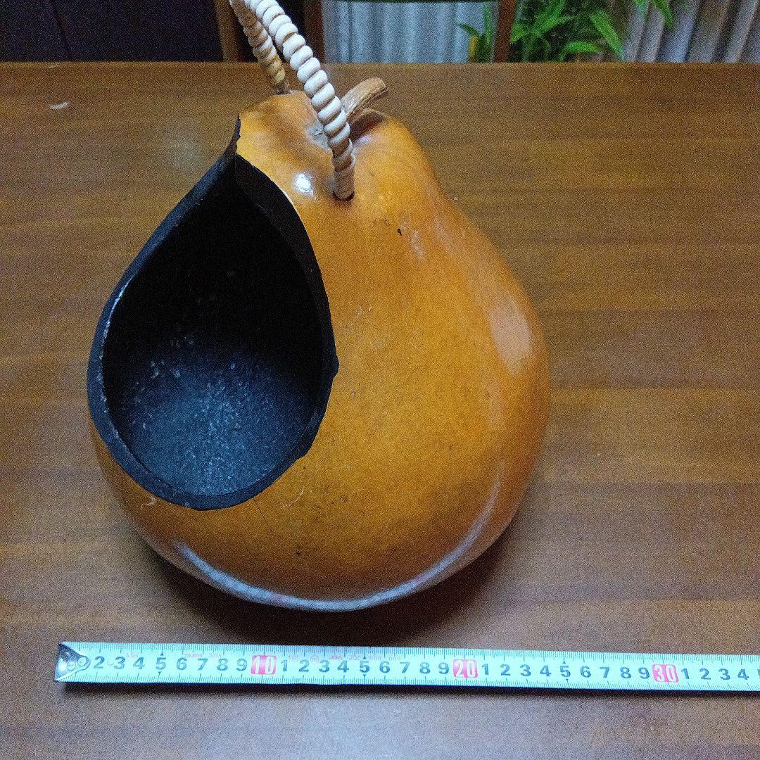 骨董 瓢炭斗 ふくべ細工 炭入れ 炭斗